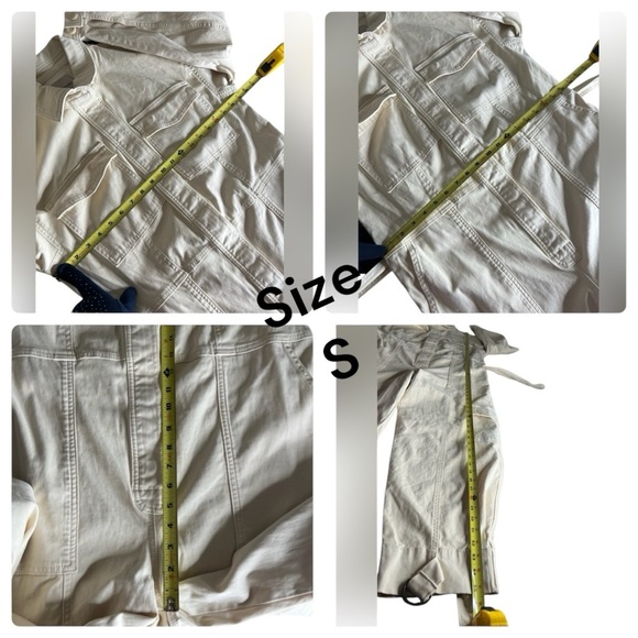 NWOT Banana Republic Andi Moleskin Flight Jumpsuit In Color Cream - Picture 12 of 12